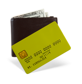 Wallet and a fake card Icon | Jerry's Auto Repair