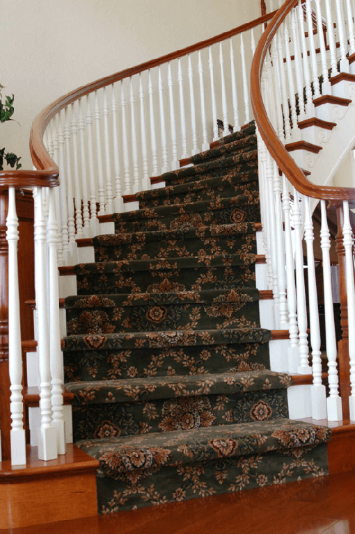 Carpet on Curved Stairway, Hanford CA