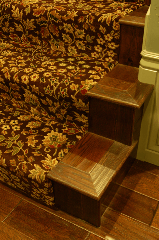 Inlaid Carpet on Stairway, Hanford, Fresno CA