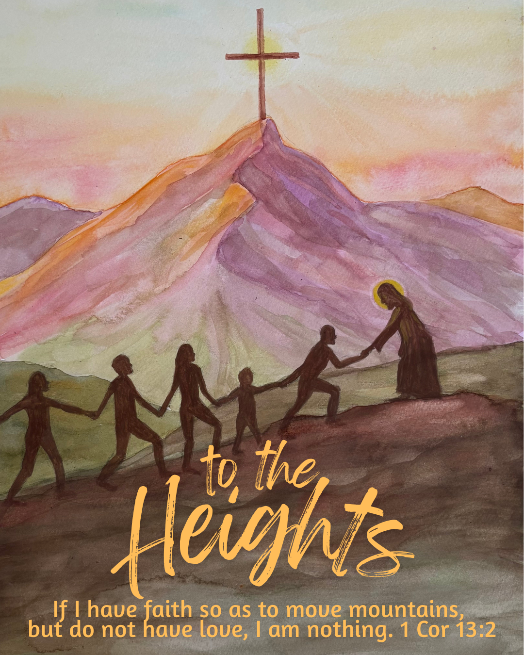 A painting of a tree with the words trust in the lord