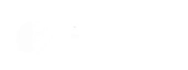 White logo on a white background.