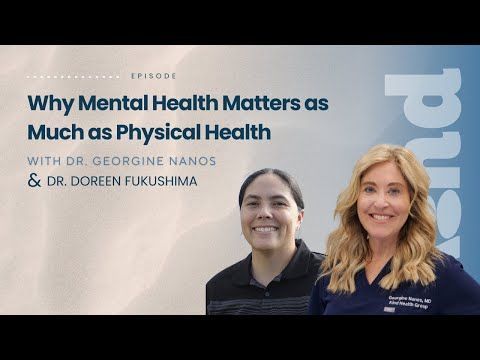 A video promoting mental health awareness featuring two smiling women, with title