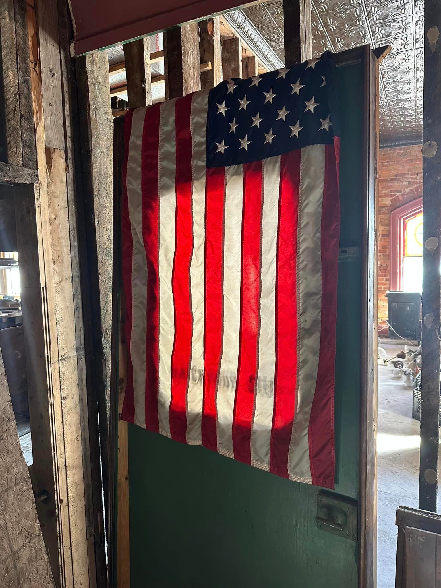America Flag inside of Holly Hotel