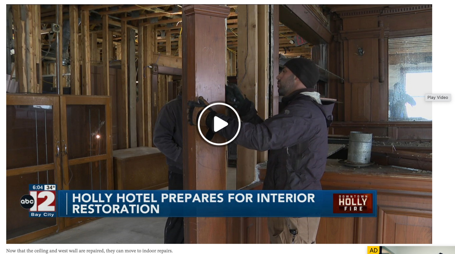 Holly Hotel preps for interior restoration