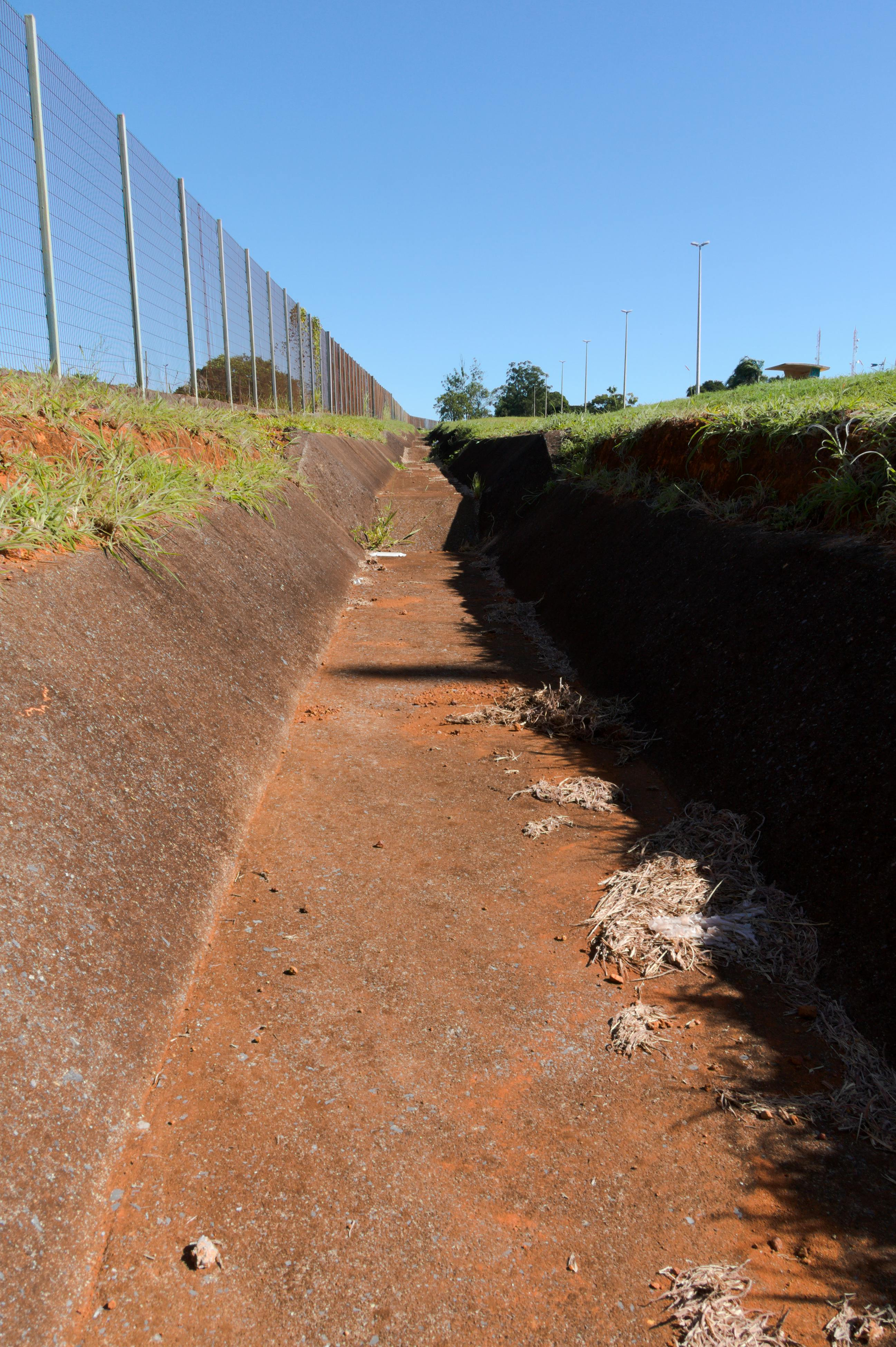 Commercial trenching project showing proper excavation for installing utility and drainage systems