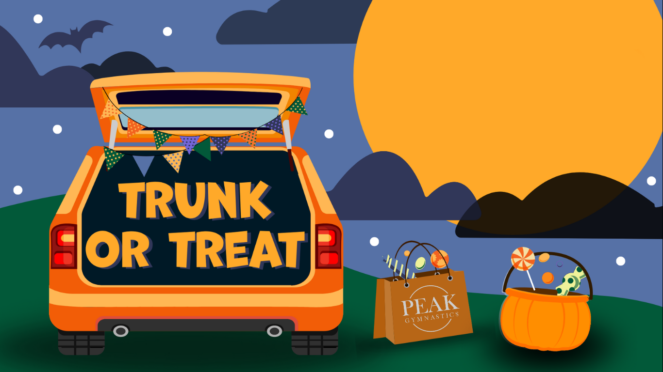 An illustration of a car with the trunk open for trunk or treat.