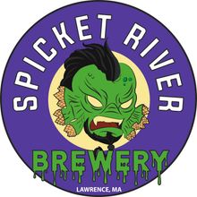 A logo for spicket river brewery in lawrence ma