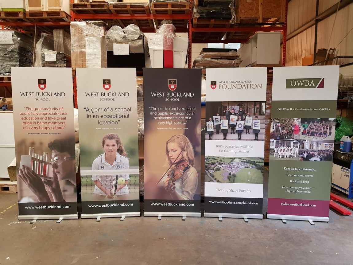 Roll up banners produced for West Buckland School