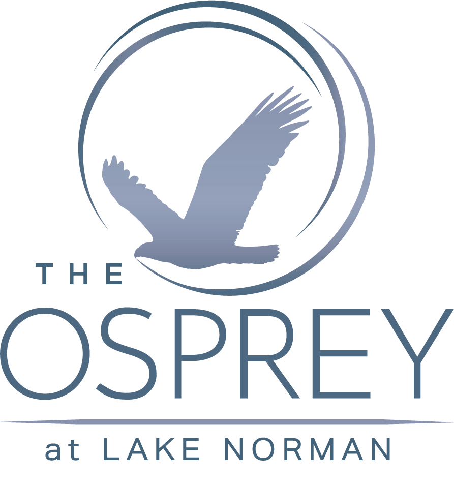 A logo for the osprey at lake norman