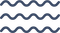 Three blue wavy lines on a white background.