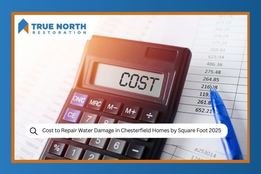 Cost to Repair Water Damage in Chesterfield Homes by Square Foot 2025