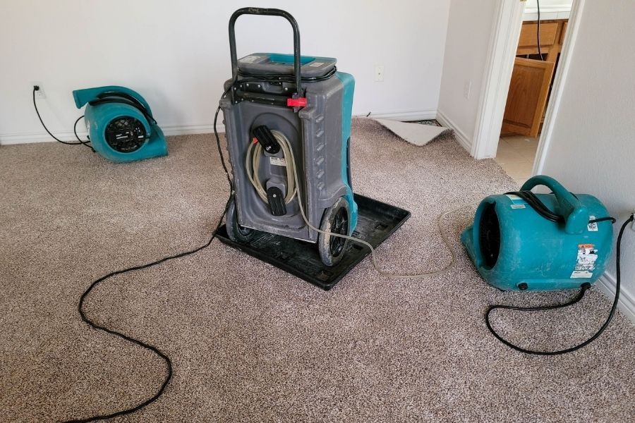 Professional water damage drying equipment