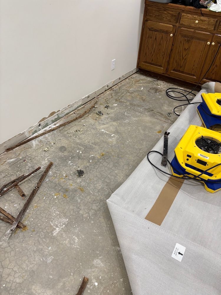 Basement water damage discovery