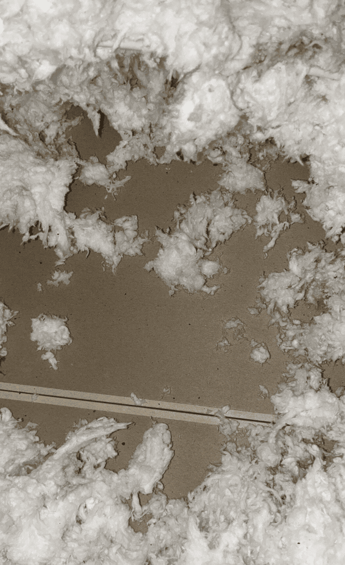 Bedroom ceiling water damage showing staining