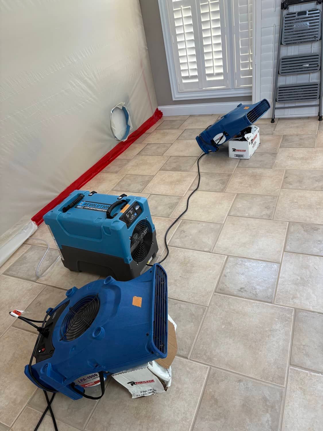 Dehumidifiers and air movers