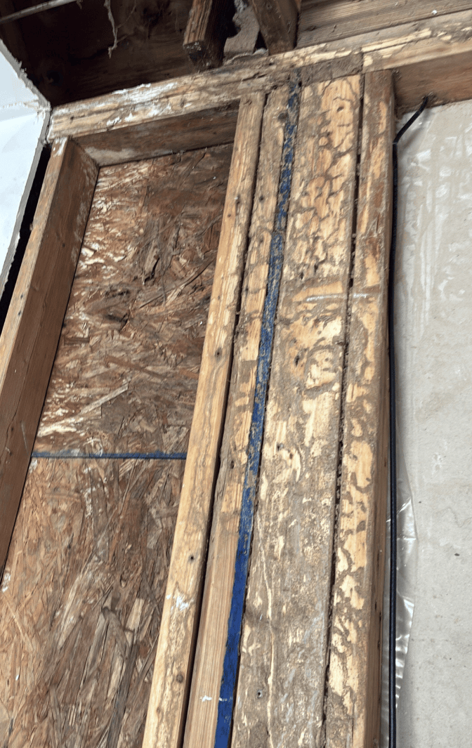 Contaminated materials being removed