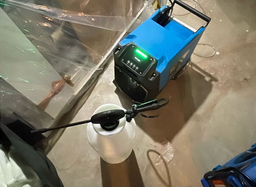 preparing to apply antimicrobial solutions