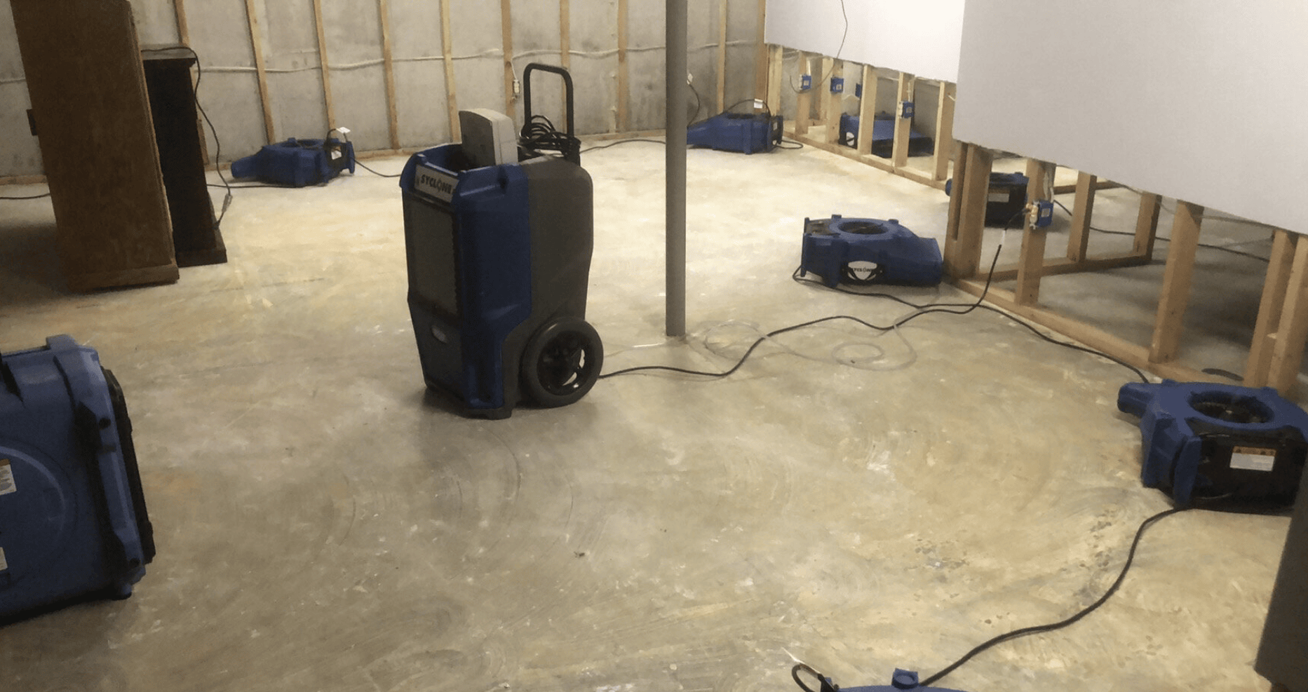 Clean basement ready for restoration