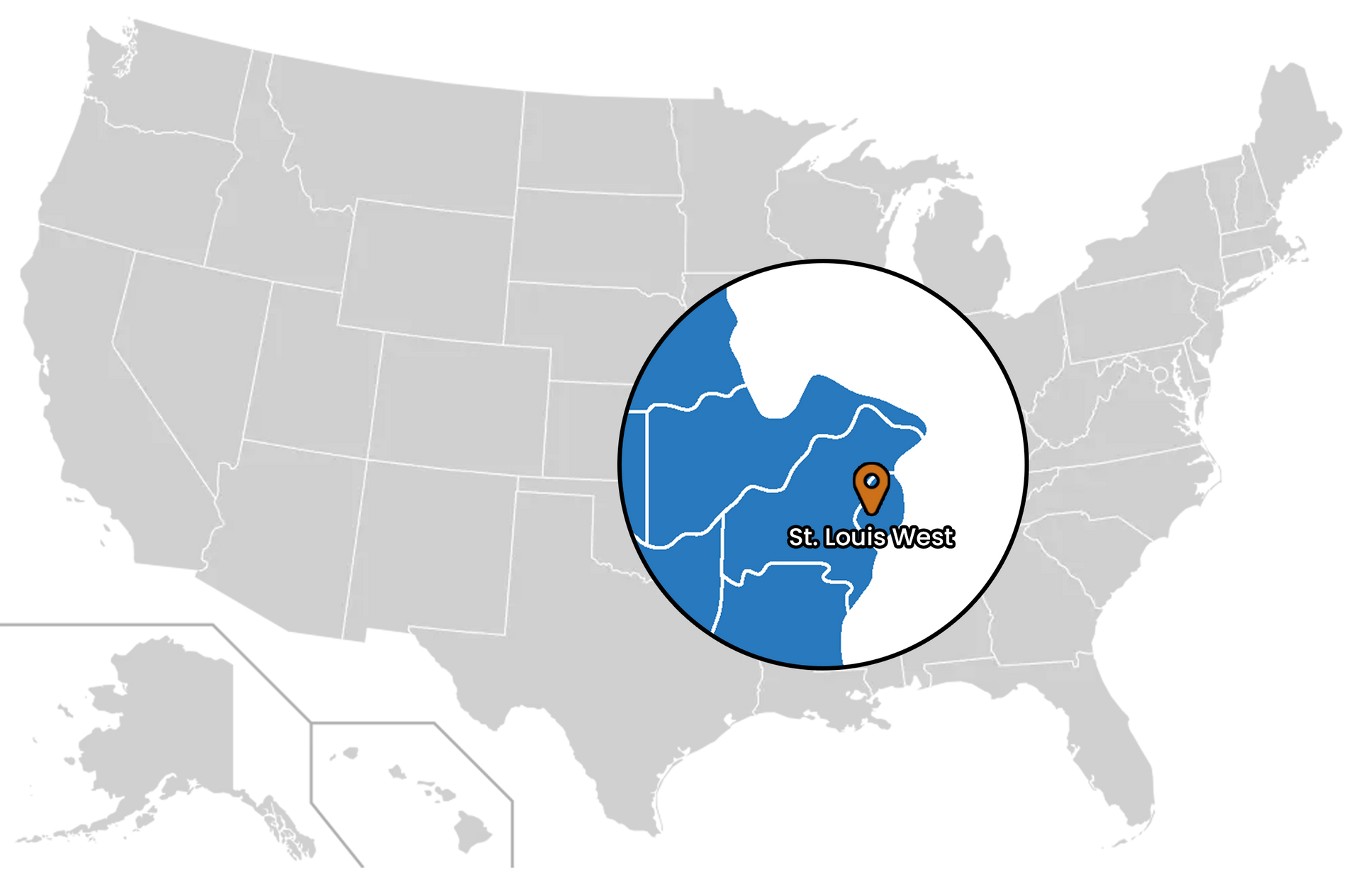 True North Restoration Service Area map