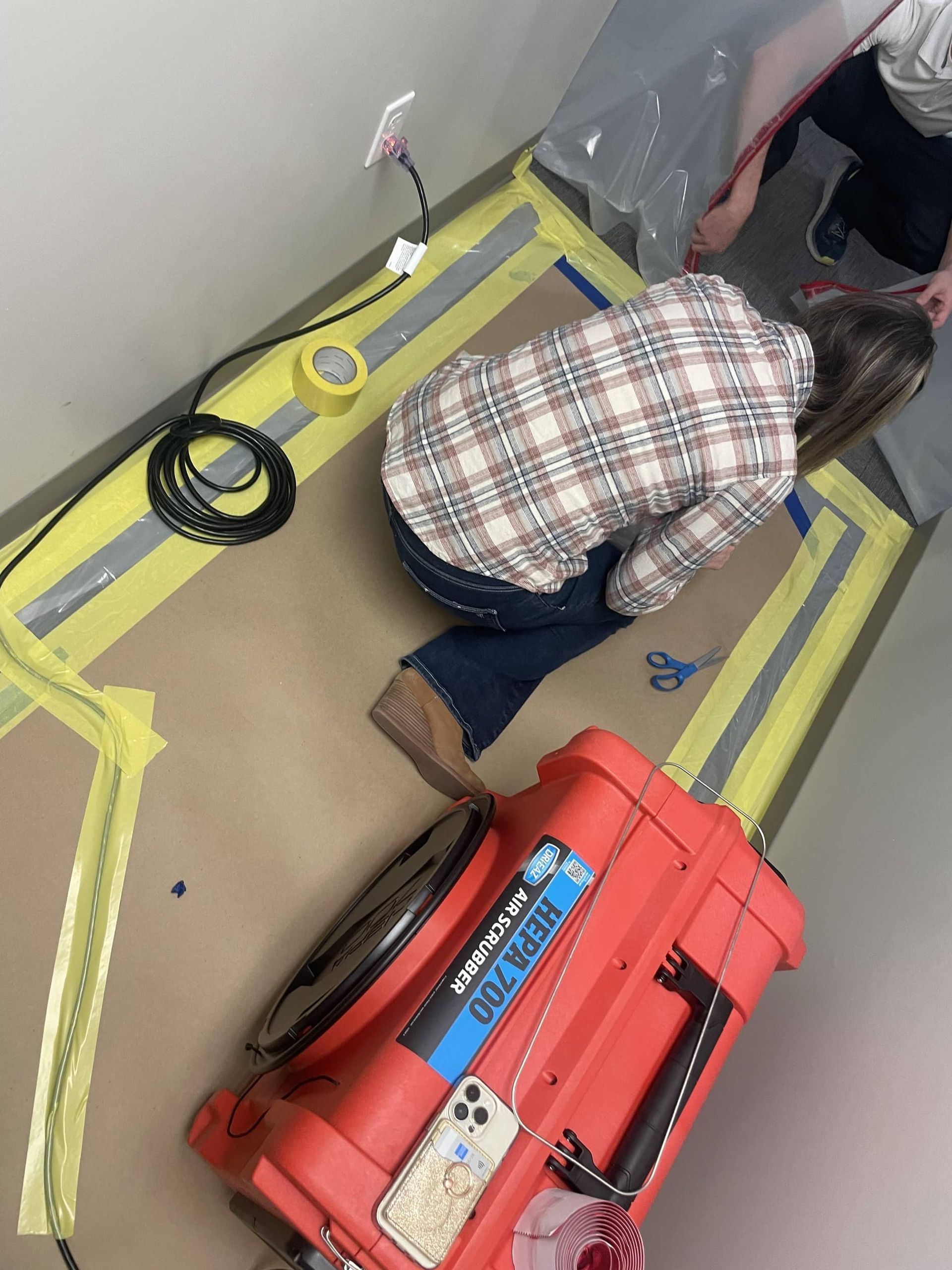 Truth North professional performing water damage restoration in a St. Peters, MO home