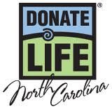 A logo for donate life north carolina.