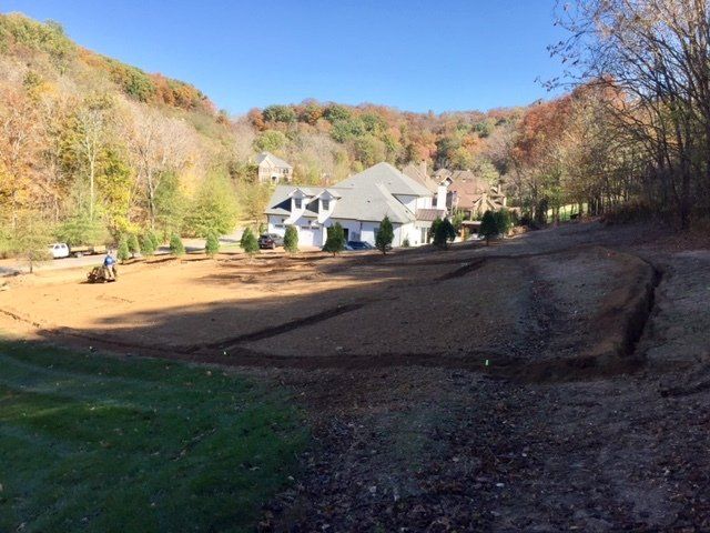 new irrigation installation in front yard