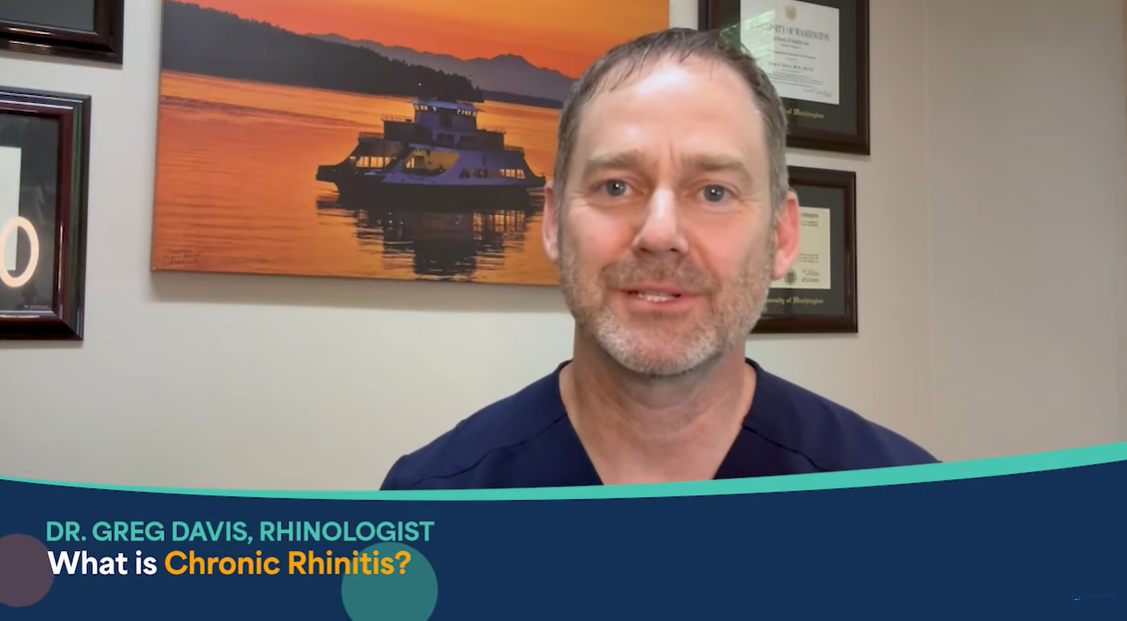 Dr. Davis explaining what chronic rhinitis and treatments available