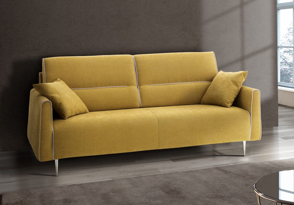 divano giallo personalizzabile da tronu arredamenti a cagliari