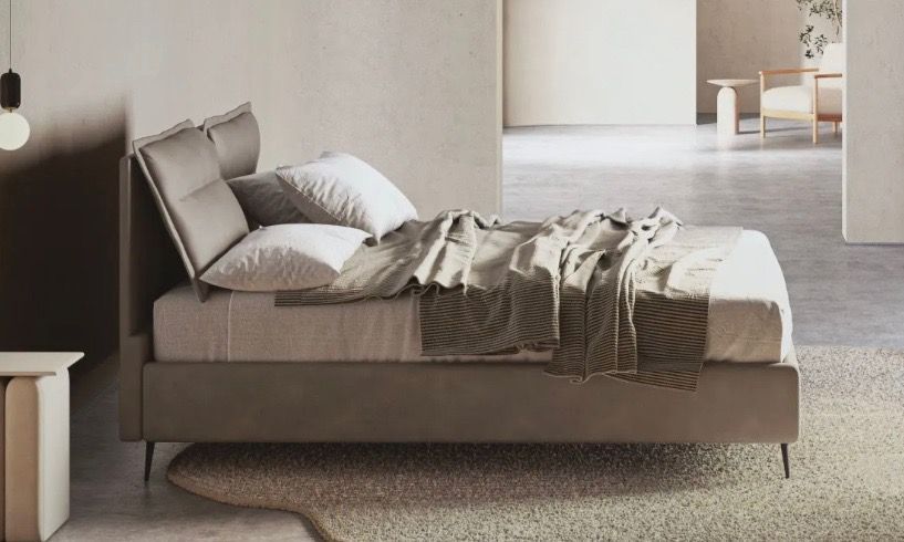 letto sommier dorelan con testiera alta e fascione alto