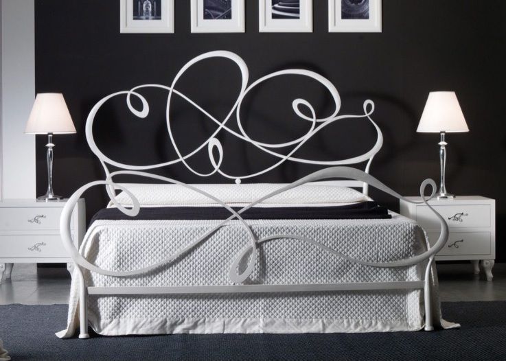 letto in ferro battuto bianco a cagliari da tronu arredamenti