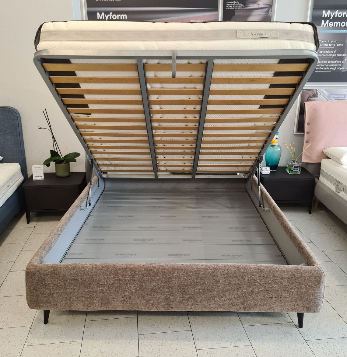 materasso dorelan e letto noctis con contenitore a cagliari da tronu arredamentii 
