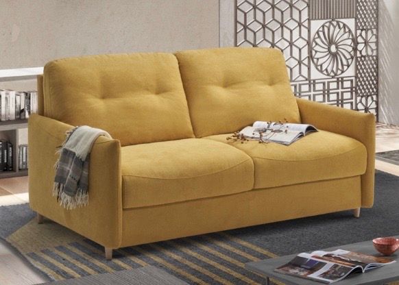 divano letto giallo modello dubai da tronu arredamenti a cagliari