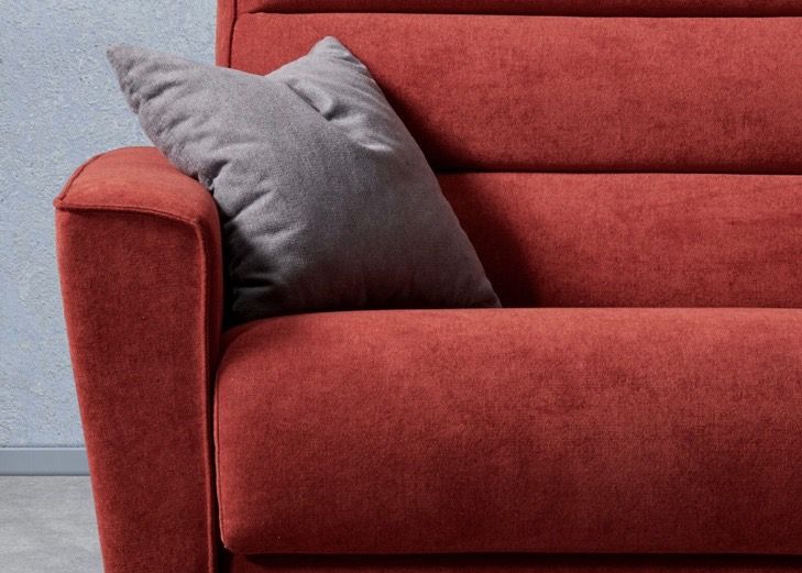 tessuto sfoderabile del divano argo rosso da tronu arredamenti a cagliari