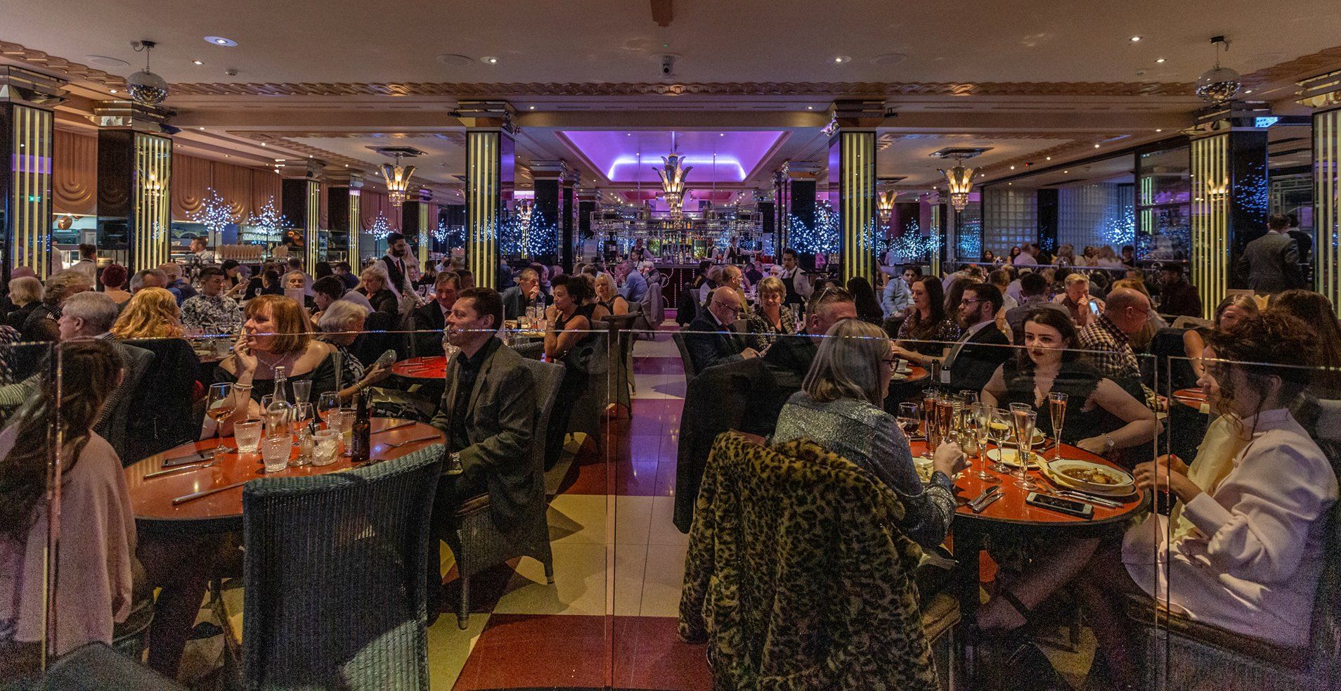 Event photography capturing the art deco at Bibis Restaurant  in Leeds