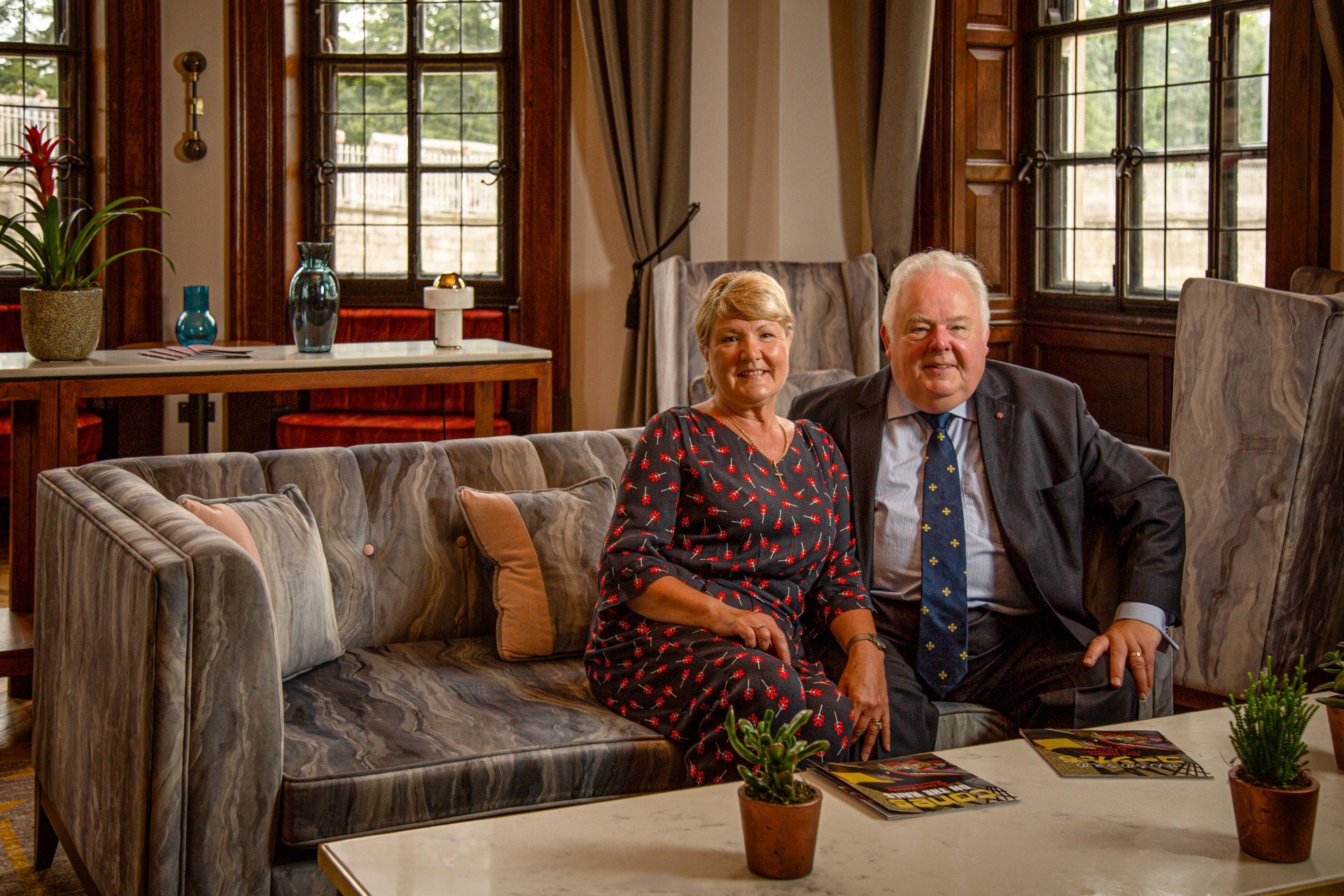 Portrait photography of Keith and Chris Madeley  taken at The Grand Hotel, York