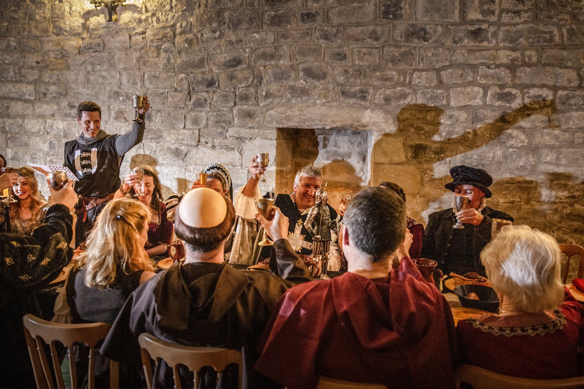 Event Photography of medieval banquet at The Priest House, Barden Tower, Bolton Abbey
