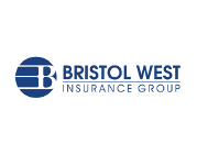 The bristol west insurance group logo is blue and white.