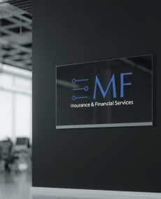 A sign on a wall that says emf insurance and financial services