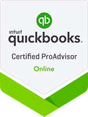 A badge that says `` quickbooks certified proadvisor online ''.