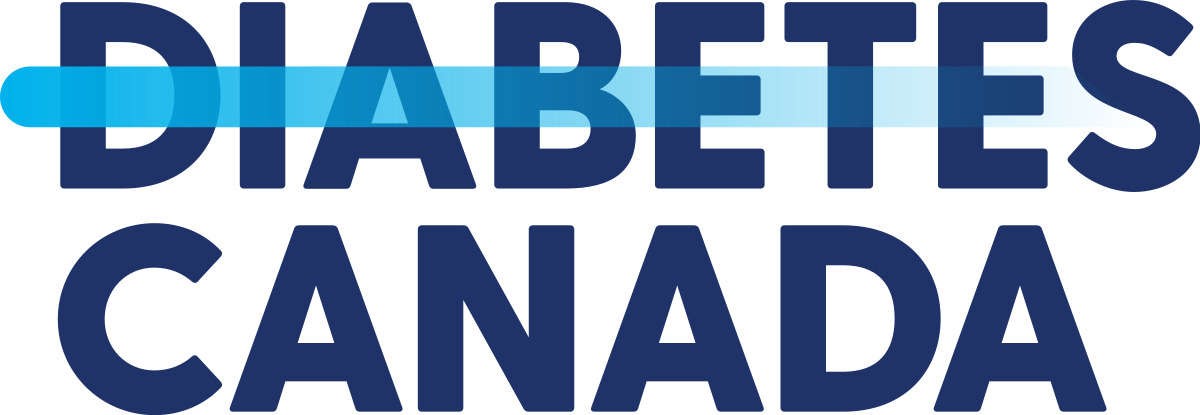 A blue and white logo for diabetes canada