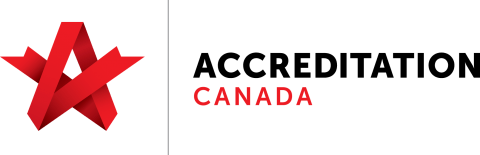 The logo for accreditation canada has a red star on it.