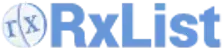 A blue rxlist logo on a white background