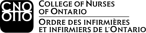 The logo for the college of nurses of ontario