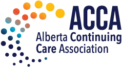 The logo for the alberta continuing care association