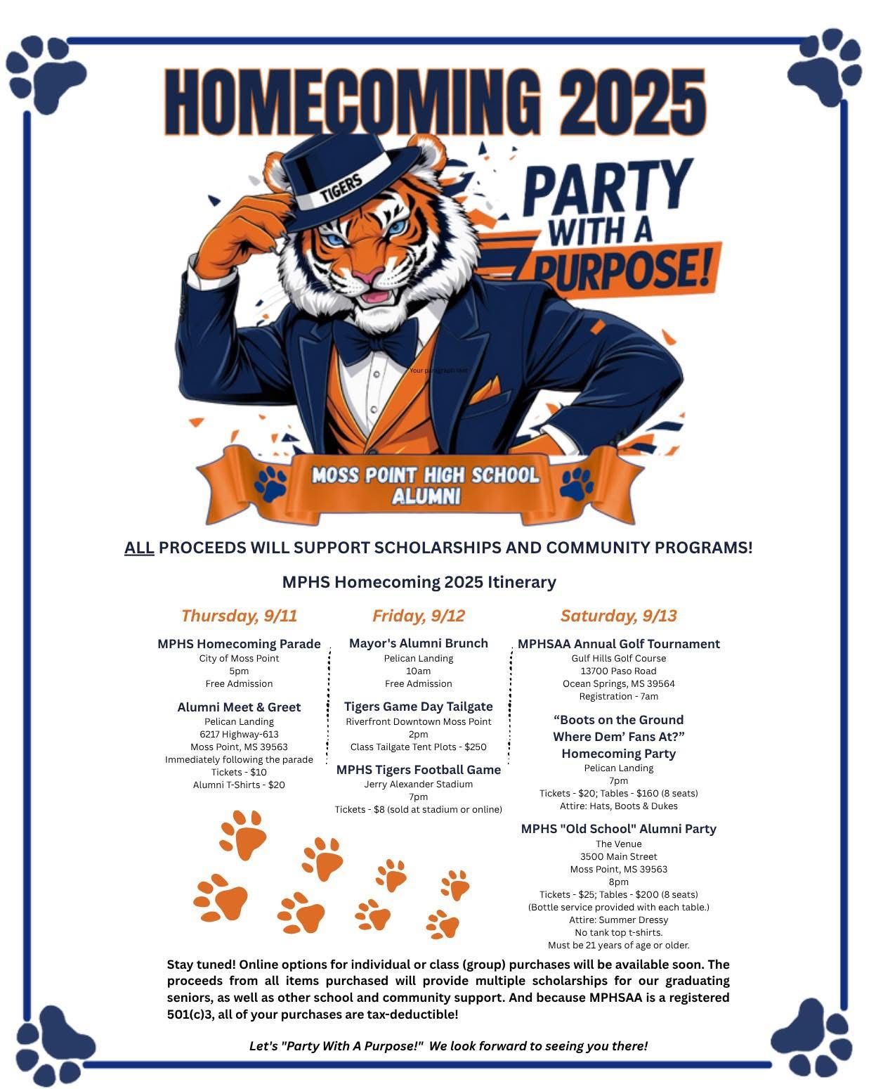 Support the Tiger Community at Homecoming 2025!