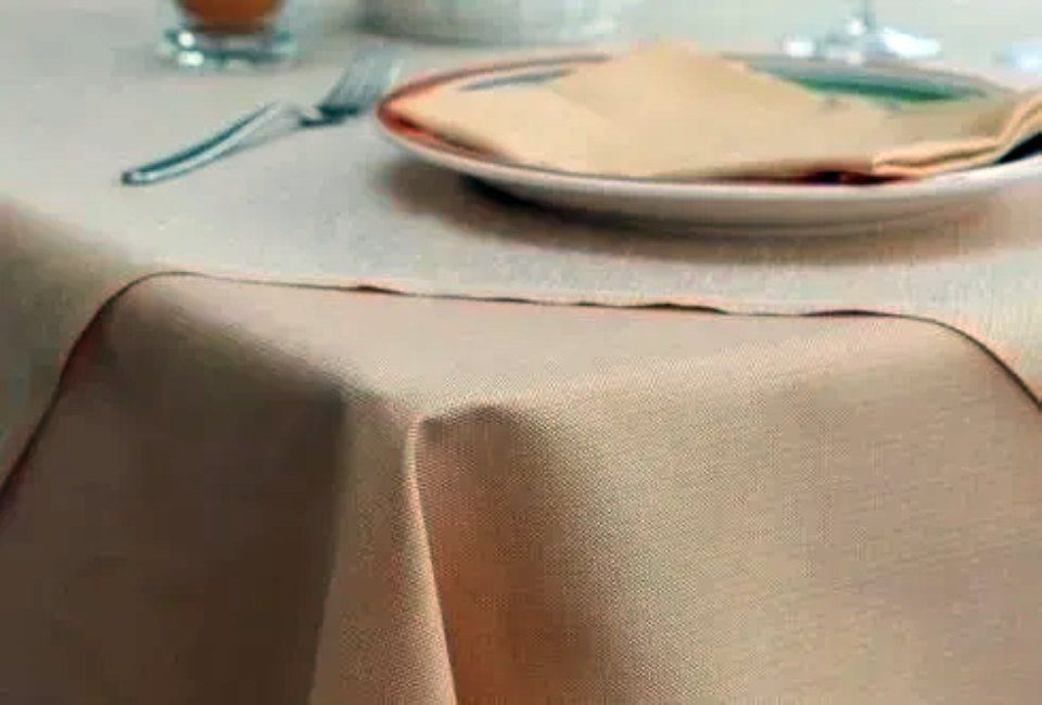 neutral-coloured cotton tablecloth