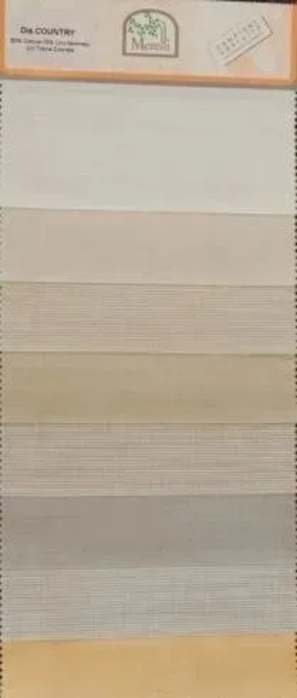 samples of cotton/linen tablecloths in neutral colours