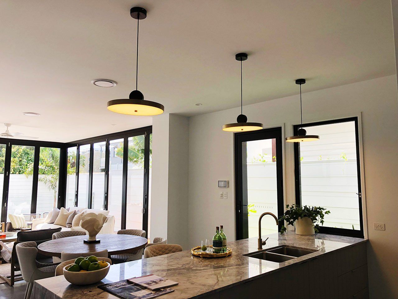 Elegant Light Bulbs in the Kitchen — Electricians in Gold Coast, QLD