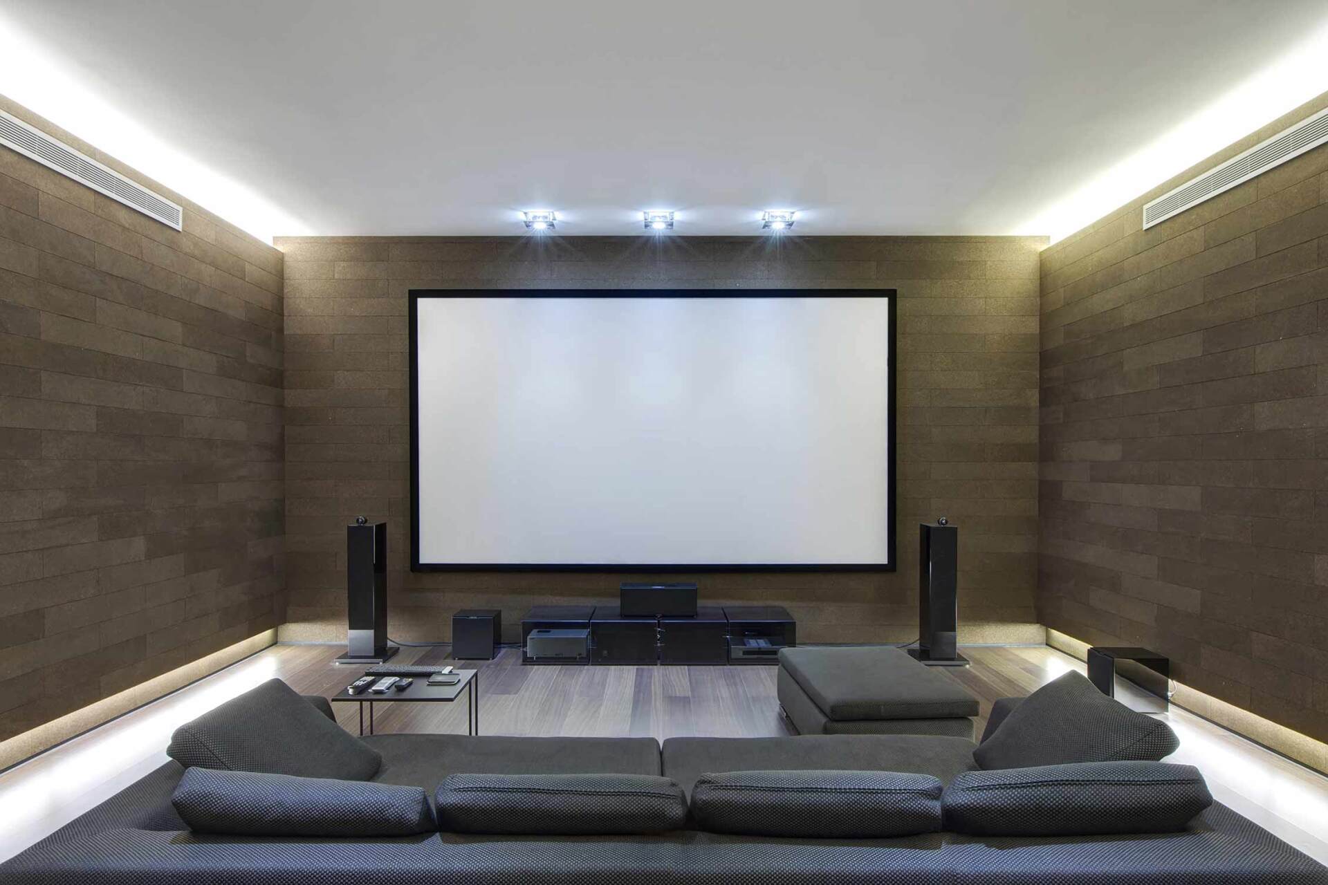 An Entertainment Room with Projector — Electricians in Gold Coast, QLD