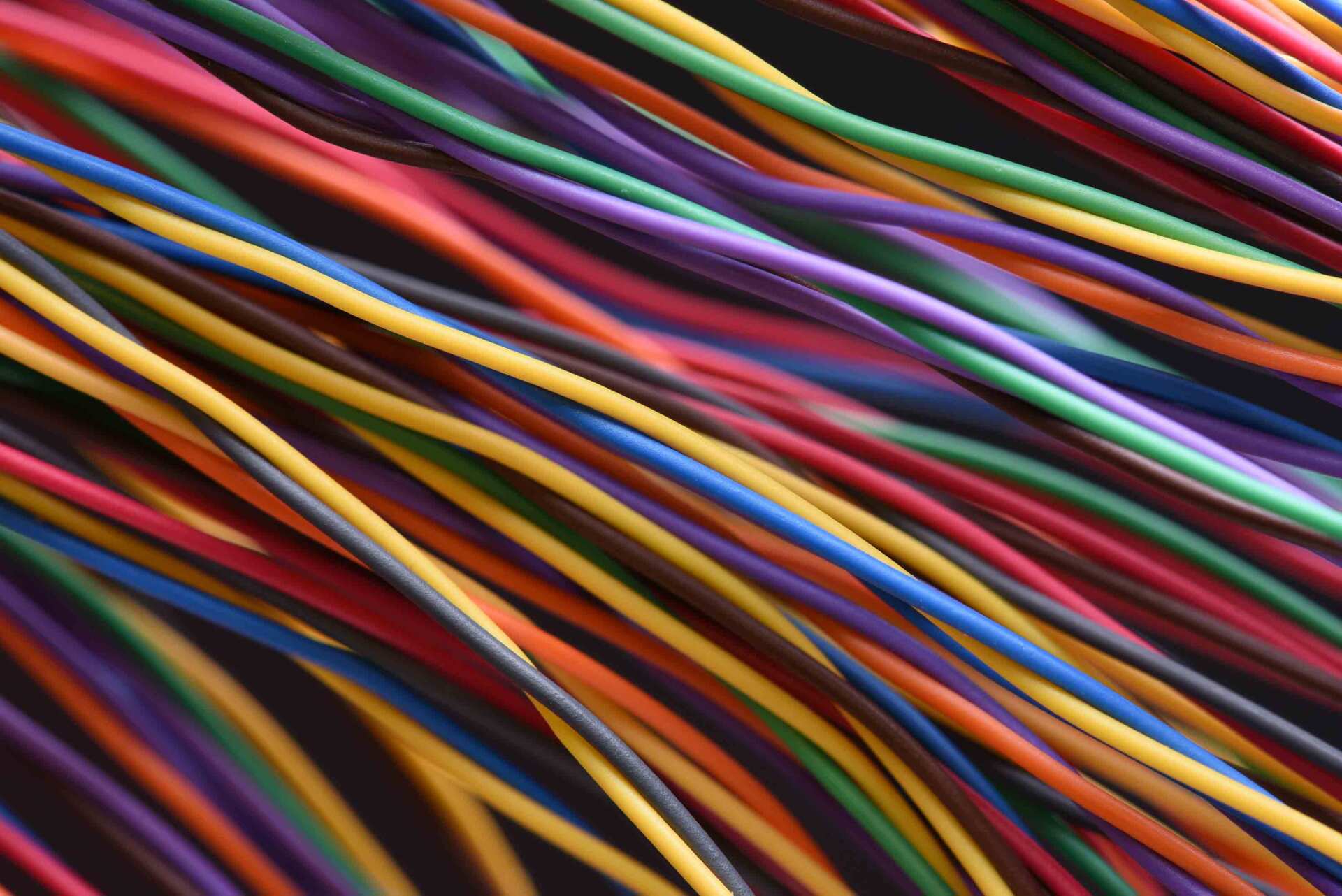 Colourful Cable Wires — Electricians in Gold Coast, QLD